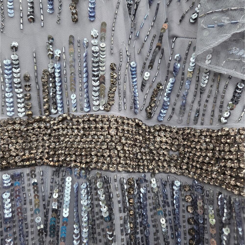 Mac Duggal Silver Sequin Maxi Dress - Picture 8 of 8